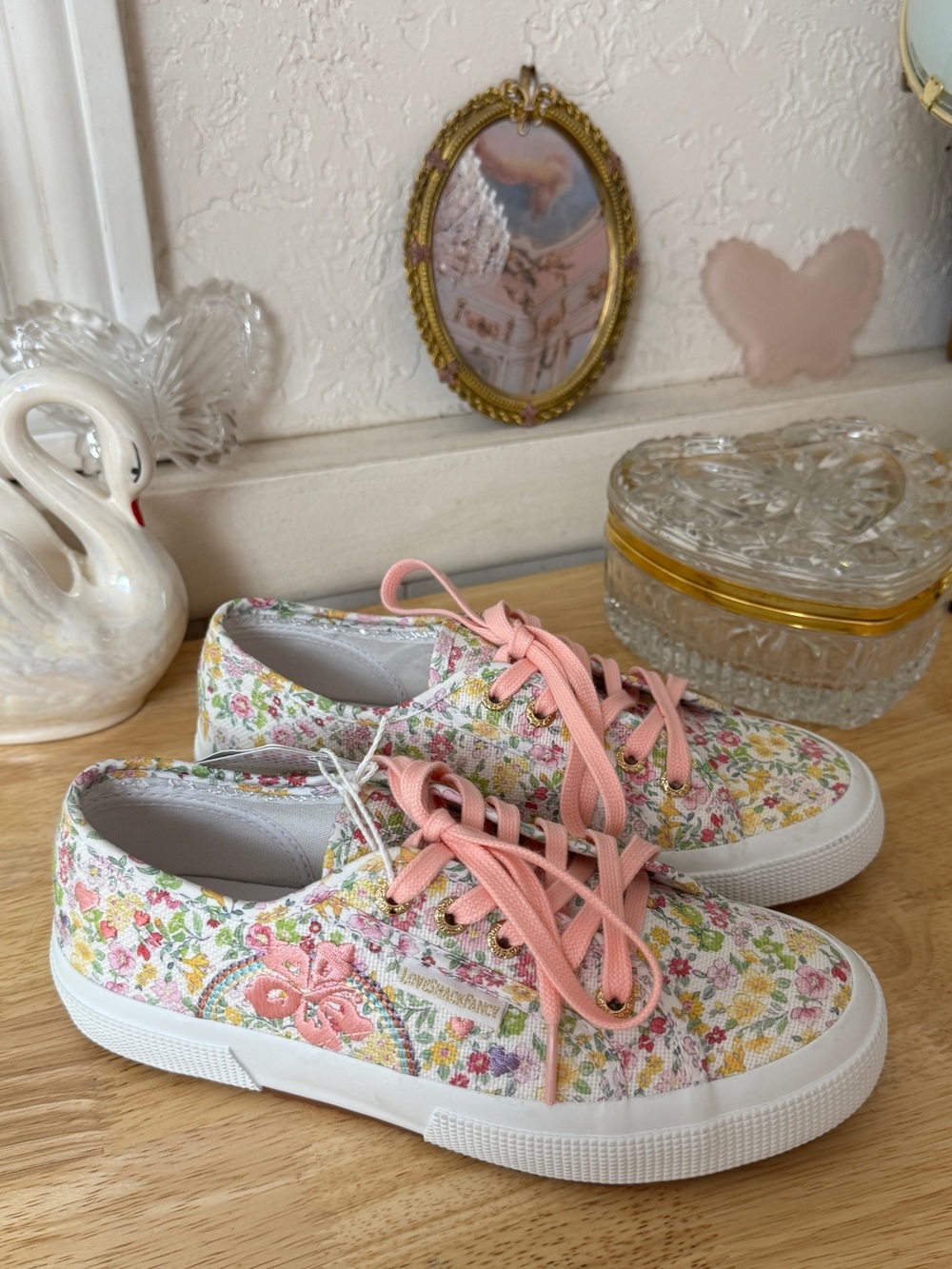 Superga x LoveShackFancy Floral Sneakers EU 36 US 6 Cottagecore Coquette Y2K